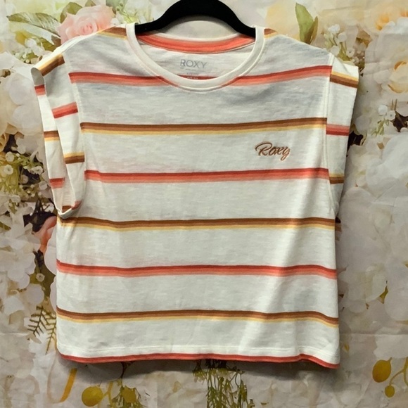 Roxy ARJZT05971 Colorful Rain Tank Top - Snow White Sunrise Stripe - Picture 6 of 7